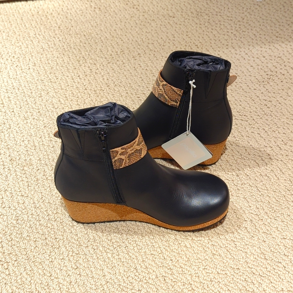 Elli Big Buckle Papillio/Birkenstock Wedge Ankle Boots